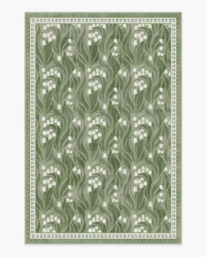 Lila Green & Ivory Rug