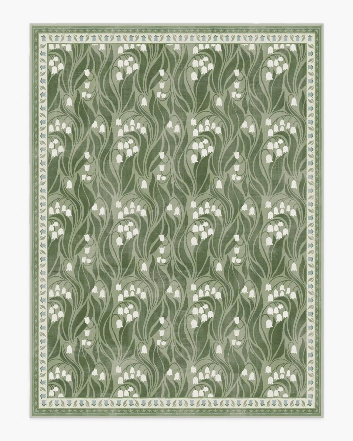 Lila Green & Ivory Rug