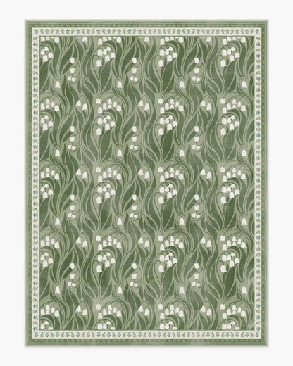 Lila Green & Ivory Rug