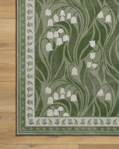 Lila Green & Ivory Rug