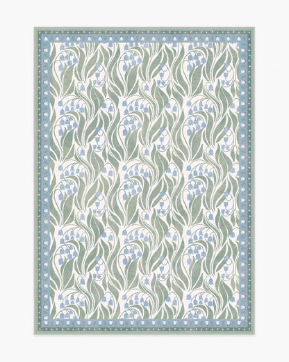 Lila Ivory & Soft Blue Rug