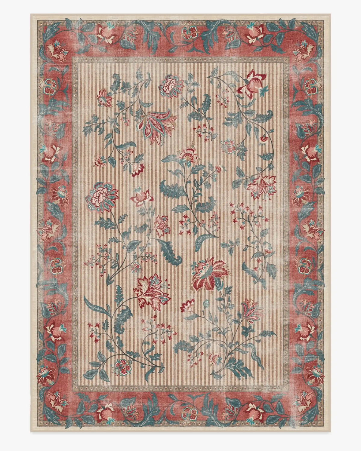 Lilou Currant & Teal Green Rug