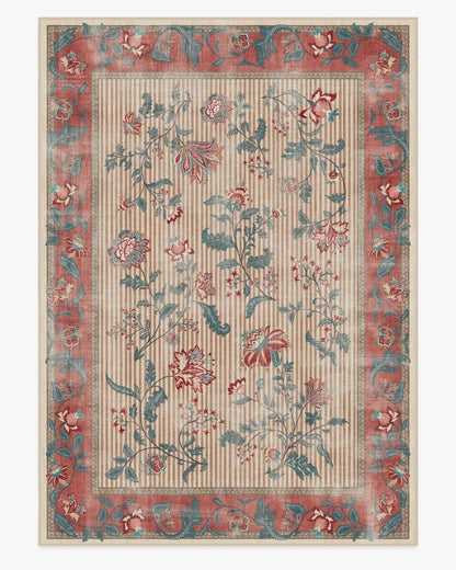 Lilou Currant & Teal Green Rug