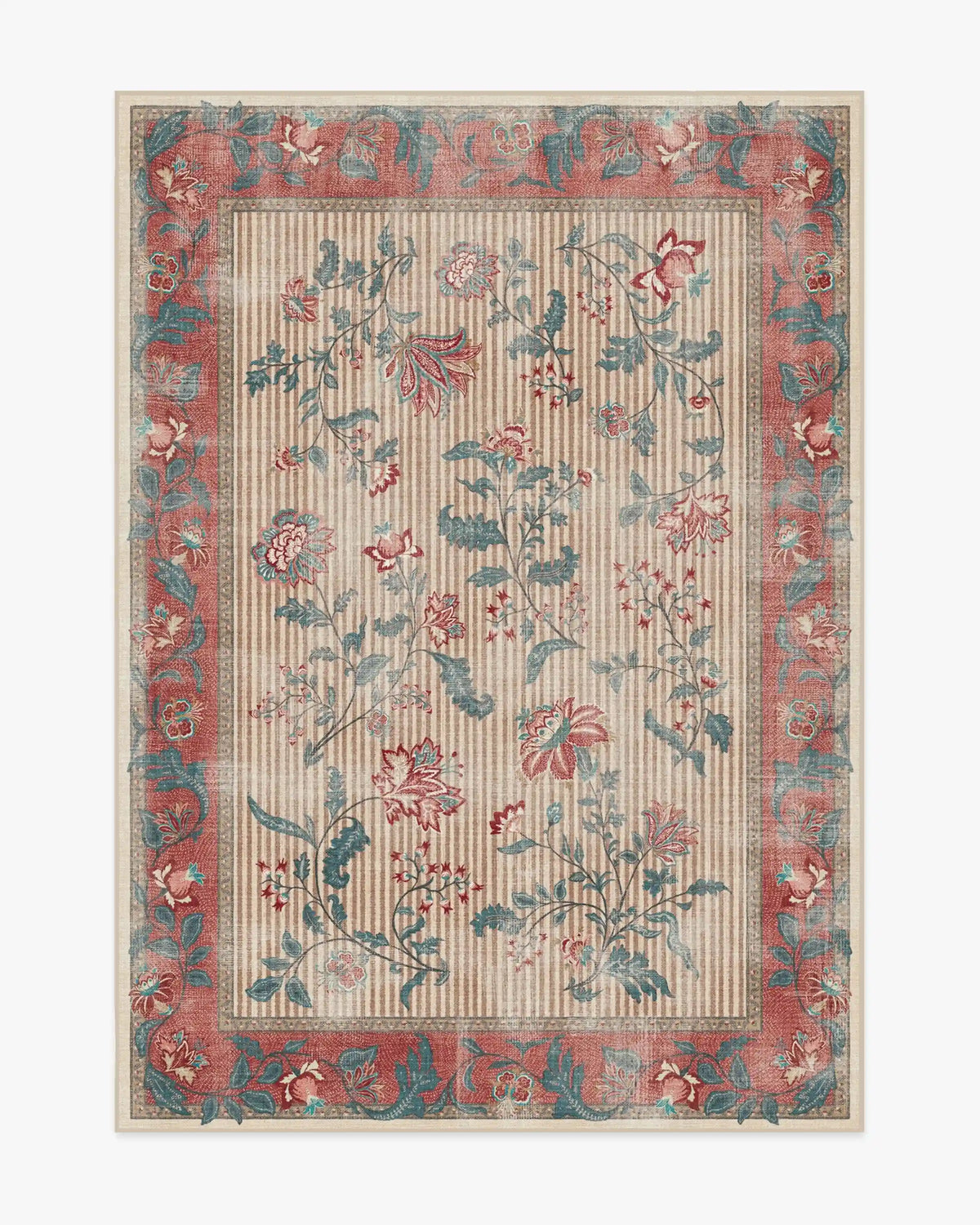 Lilou Currant & Teal Green Rug