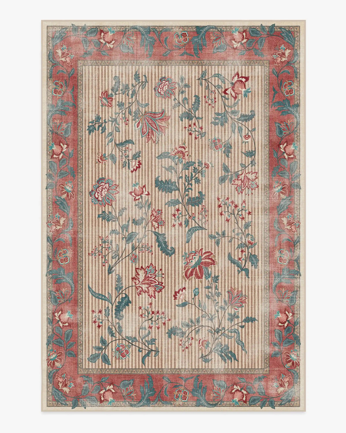 Lilou Currant & Teal Green Rug