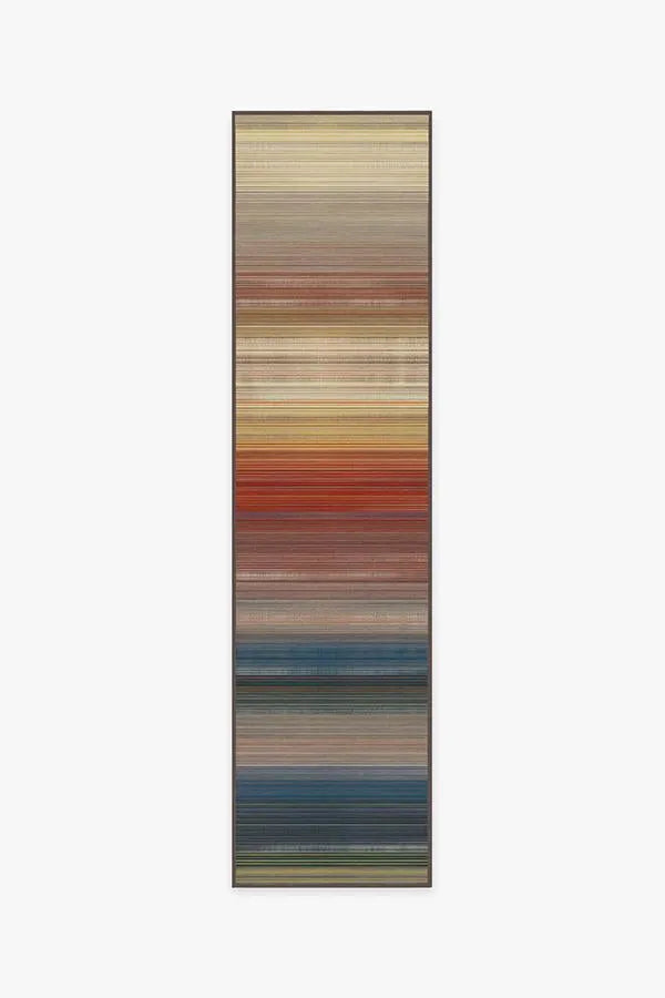 Linear Striped Multicolor Rug