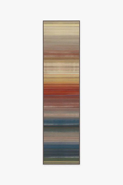 Linear Striped Multicolor Rug