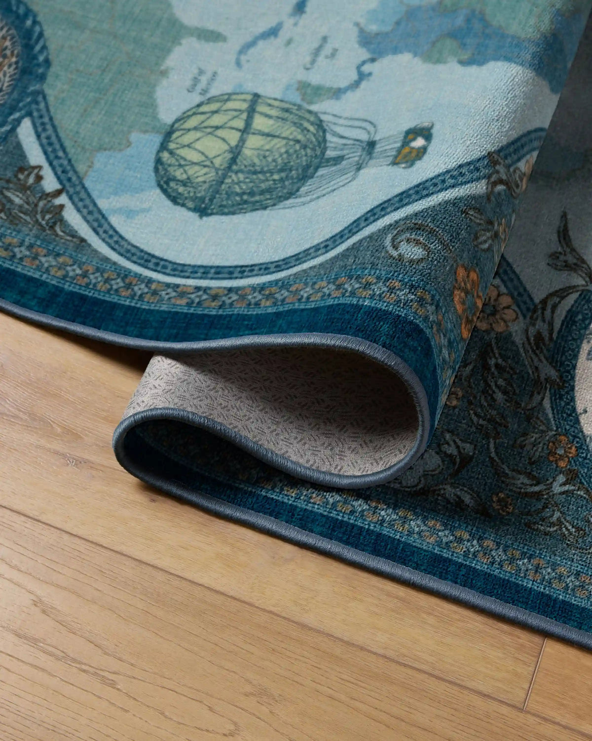 Little Explorer Blue & Grey Rug