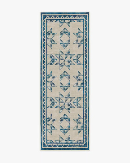 Louisa Cream & Blue Rug