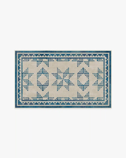 Louisa Cream & Blue Rug