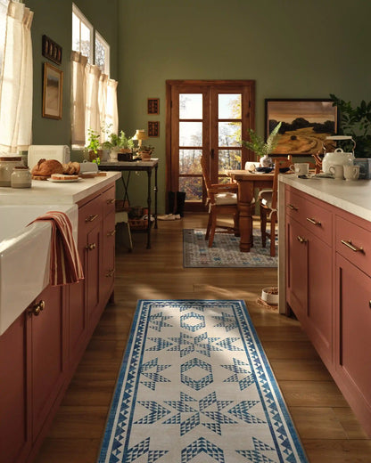Louisa Cream & Blue Rug