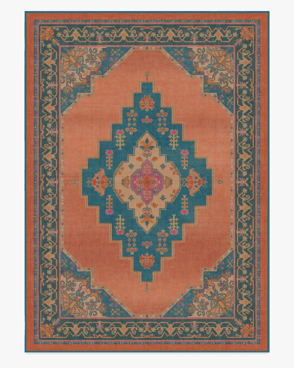 Sunset Bazaar Tropic Coral Rug by Matthew Williamson