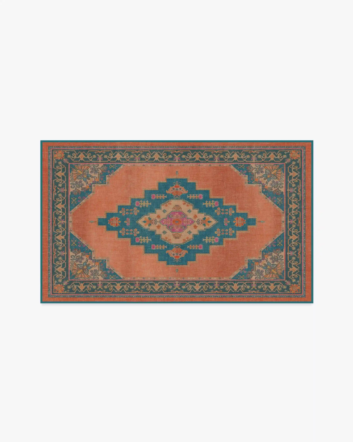 Sunset Bazaar Tropic Coral Rug by Matthew Williamson