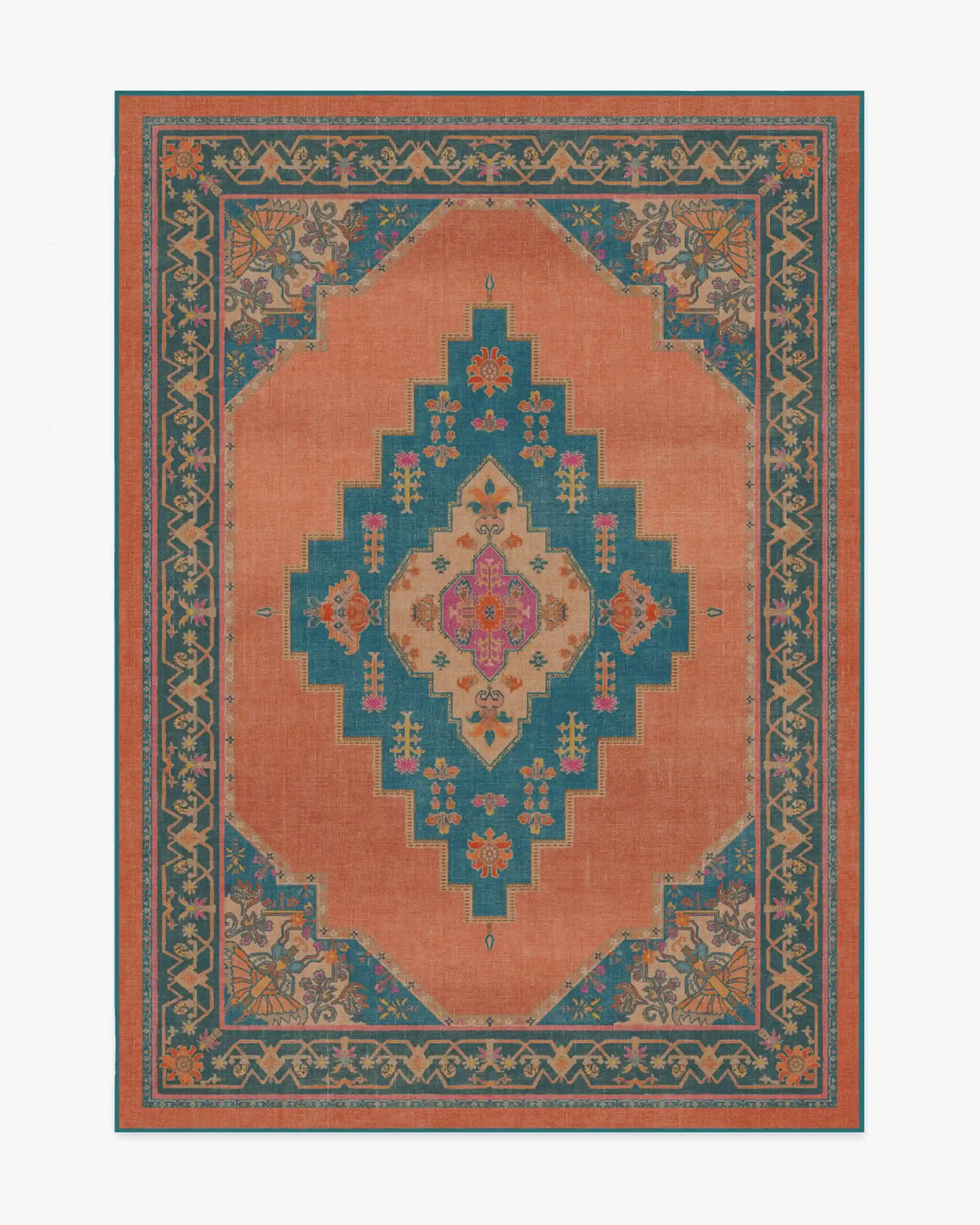 Sunset Bazaar Tropic Coral Rug by Matthew Williamson