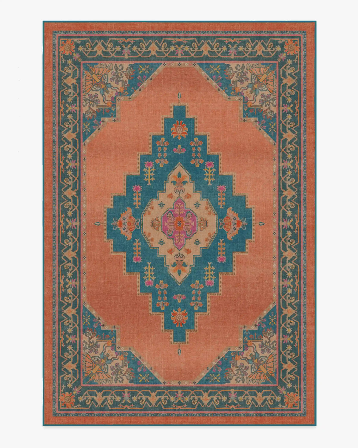 Sunset Bazaar Tropic Coral Rug by Matthew Williamson