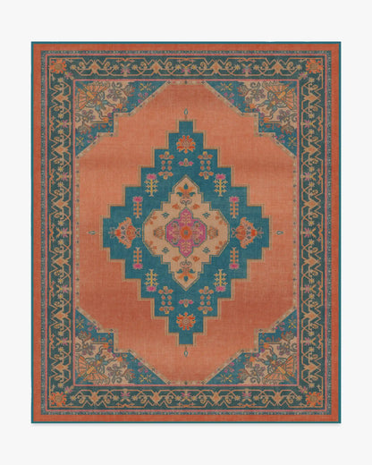 Sunset Bazaar Tropic Coral Rug by Matthew Williamson