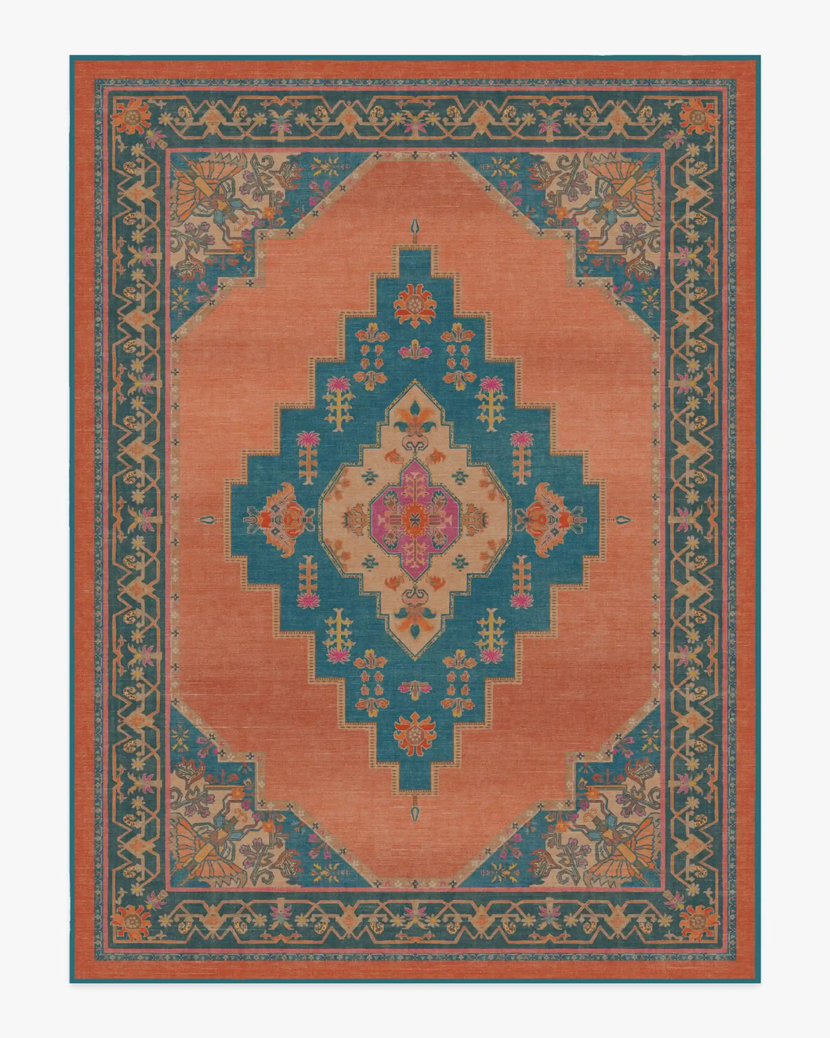 Sunset Bazaar Tropic Coral Rug by Matthew Williamson