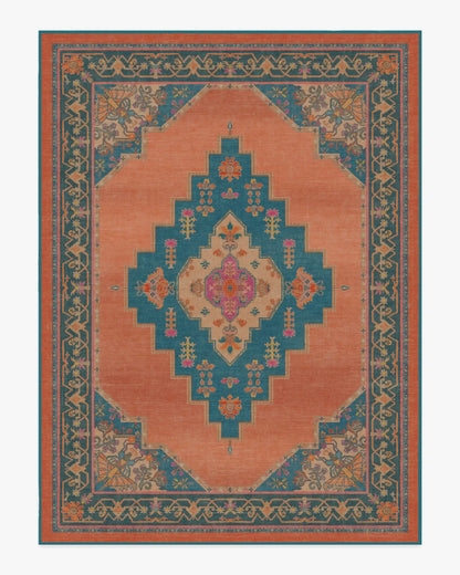 Sunset Bazaar Tropic Coral Rug by Matthew Williamson
