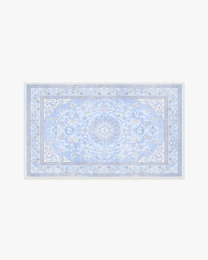 Mazzy Ornamental Blue Rug by Humberto Leon