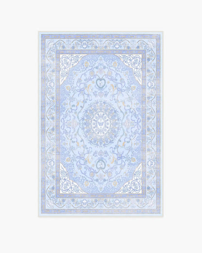 Mazzy Ornamental Blue Rug by Humberto Leon
