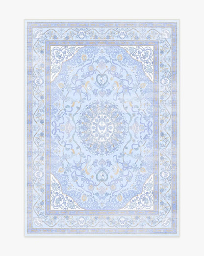 Mazzy Ornamental Blue Rug by Humberto Leon