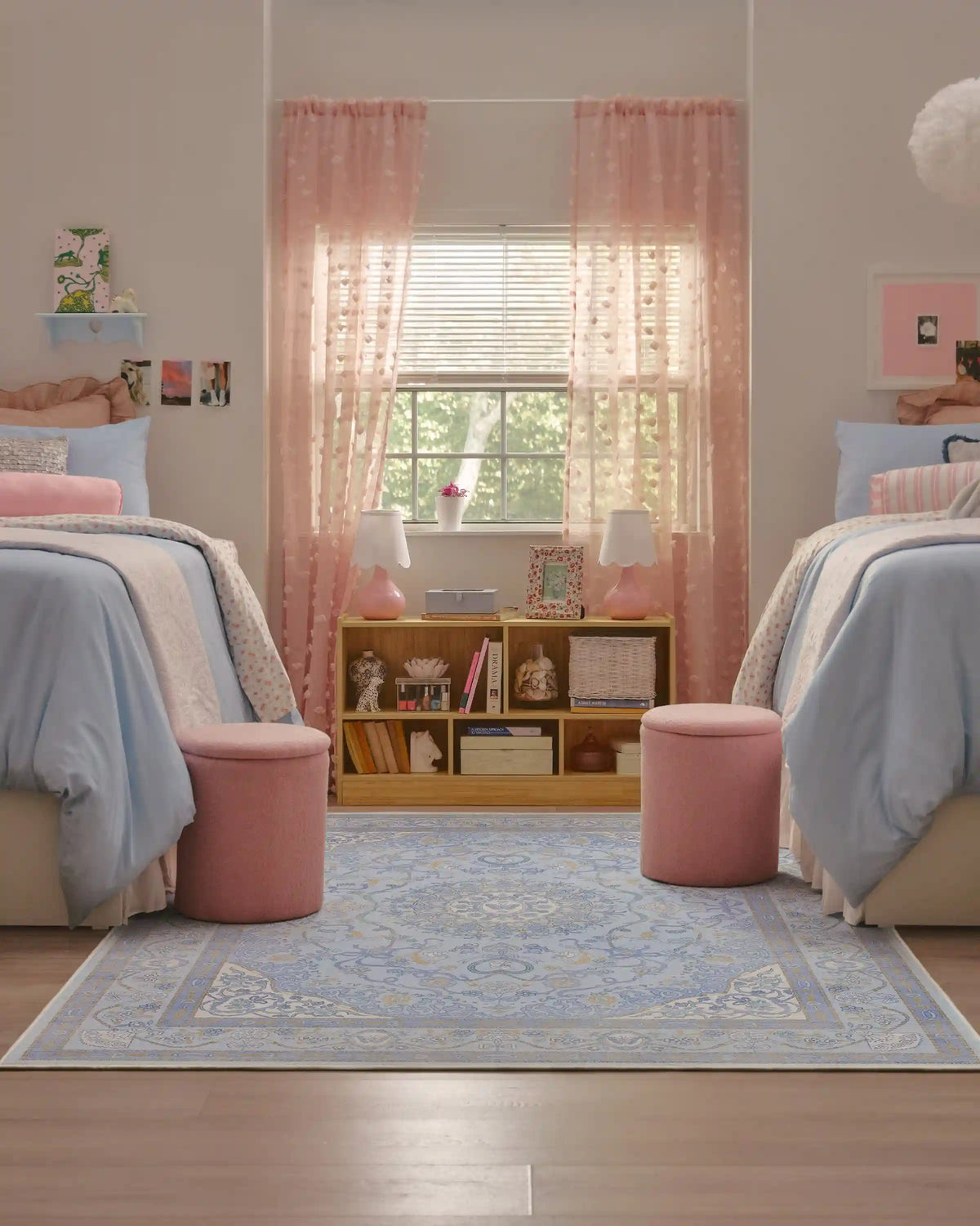 Mazzy Ornamental Blue Rug by Humberto Leon