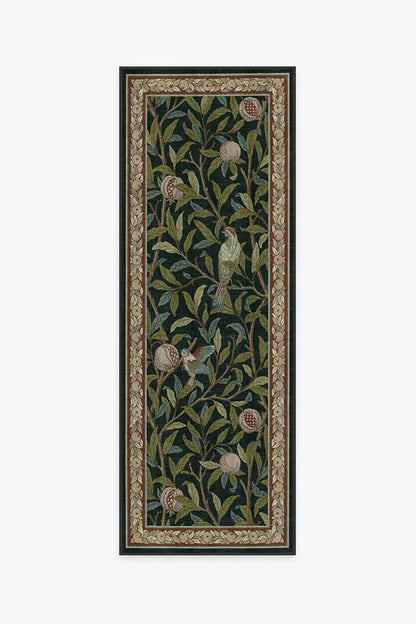 Bird & Pomegranate Teal Green Rug by Morris & Co.