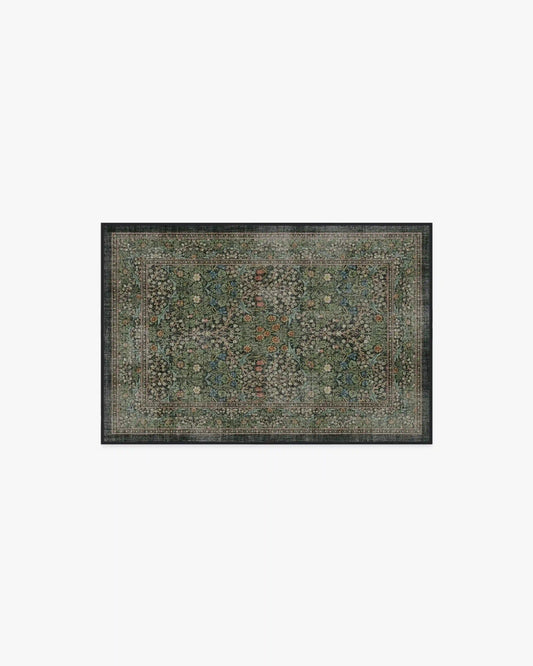 Blackthorn Forest Green Rug by Morris & Co.