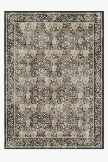 Honeysuckle & Tulip Dark Wood Rug by Morris & Co.