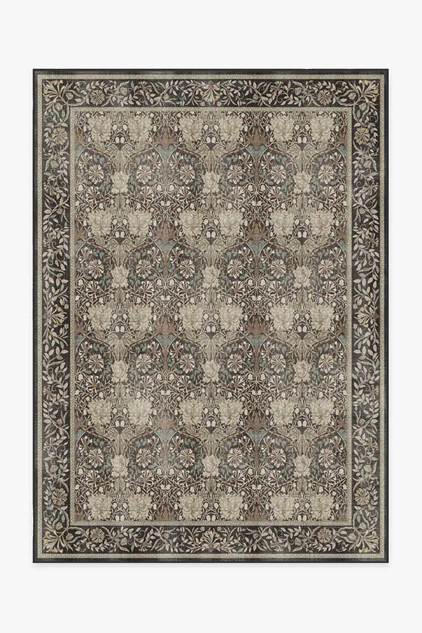 Honeysuckle & Tulip Dark Wood Rug by Morris & Co.