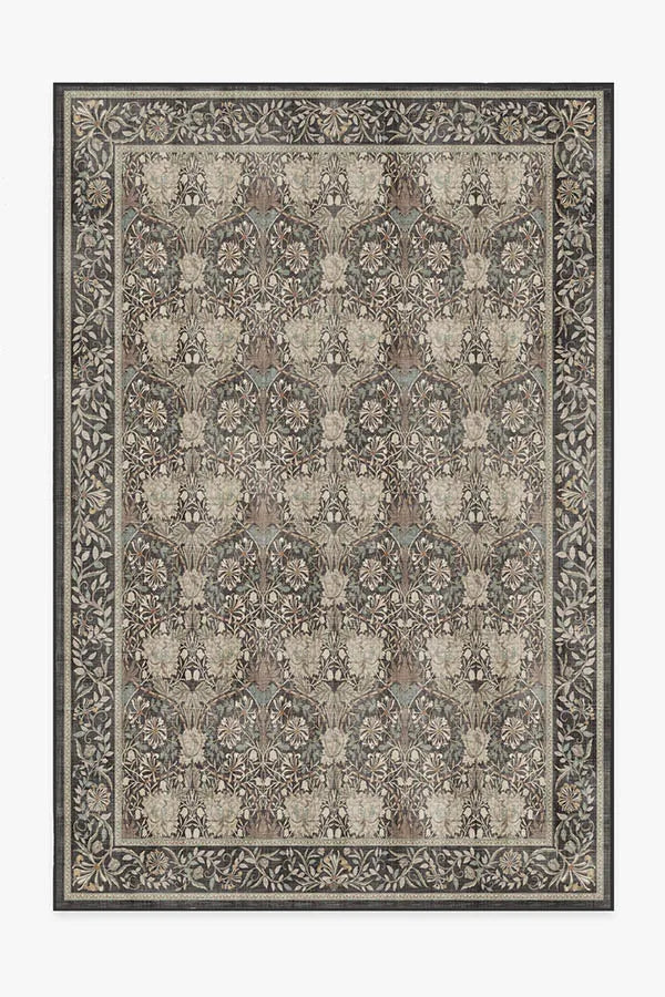 Honeysuckle & Tulip Dark Wood Rug by Morris & Co.