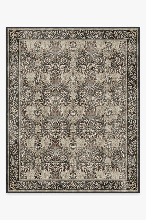 Honeysuckle & Tulip Dark Wood Rug by Morris & Co.