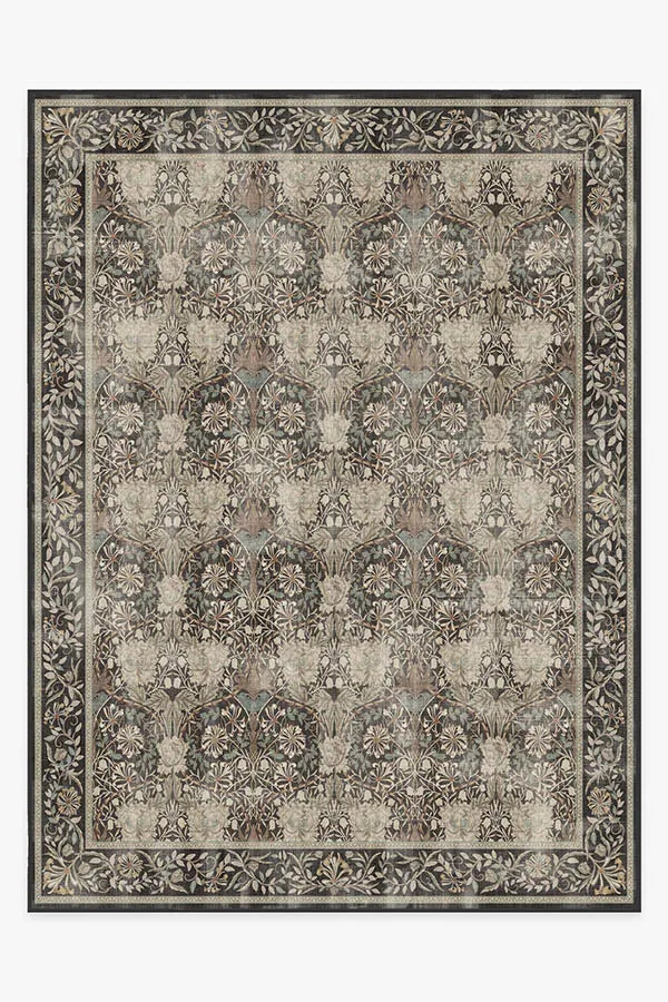Honeysuckle & Tulip Dark Wood Rug by Morris & Co.