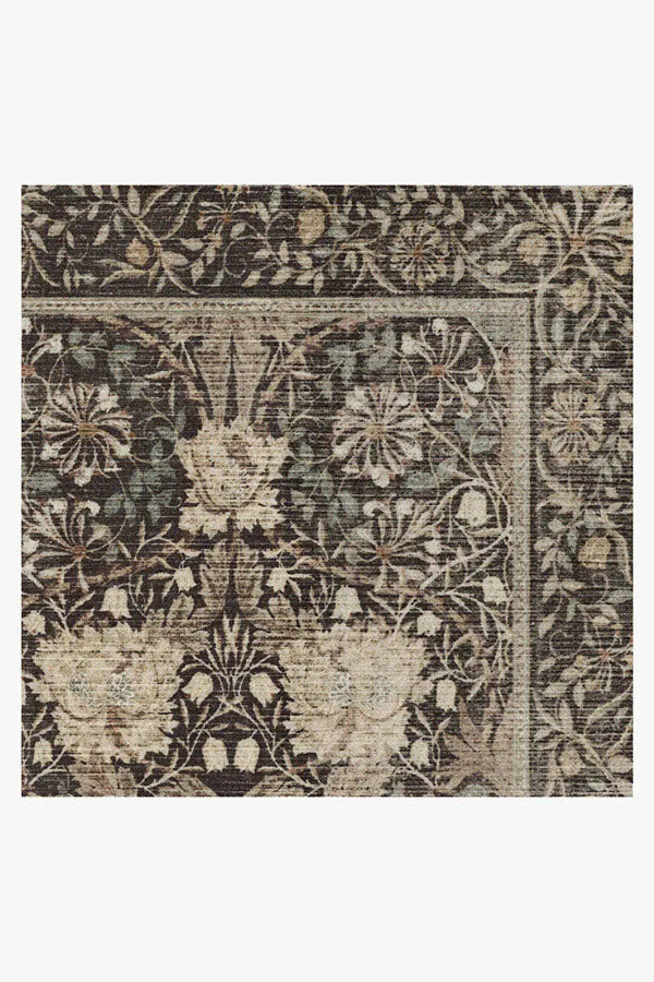 Honeysuckle & Tulip Dark Wood Rug by Morris & Co.