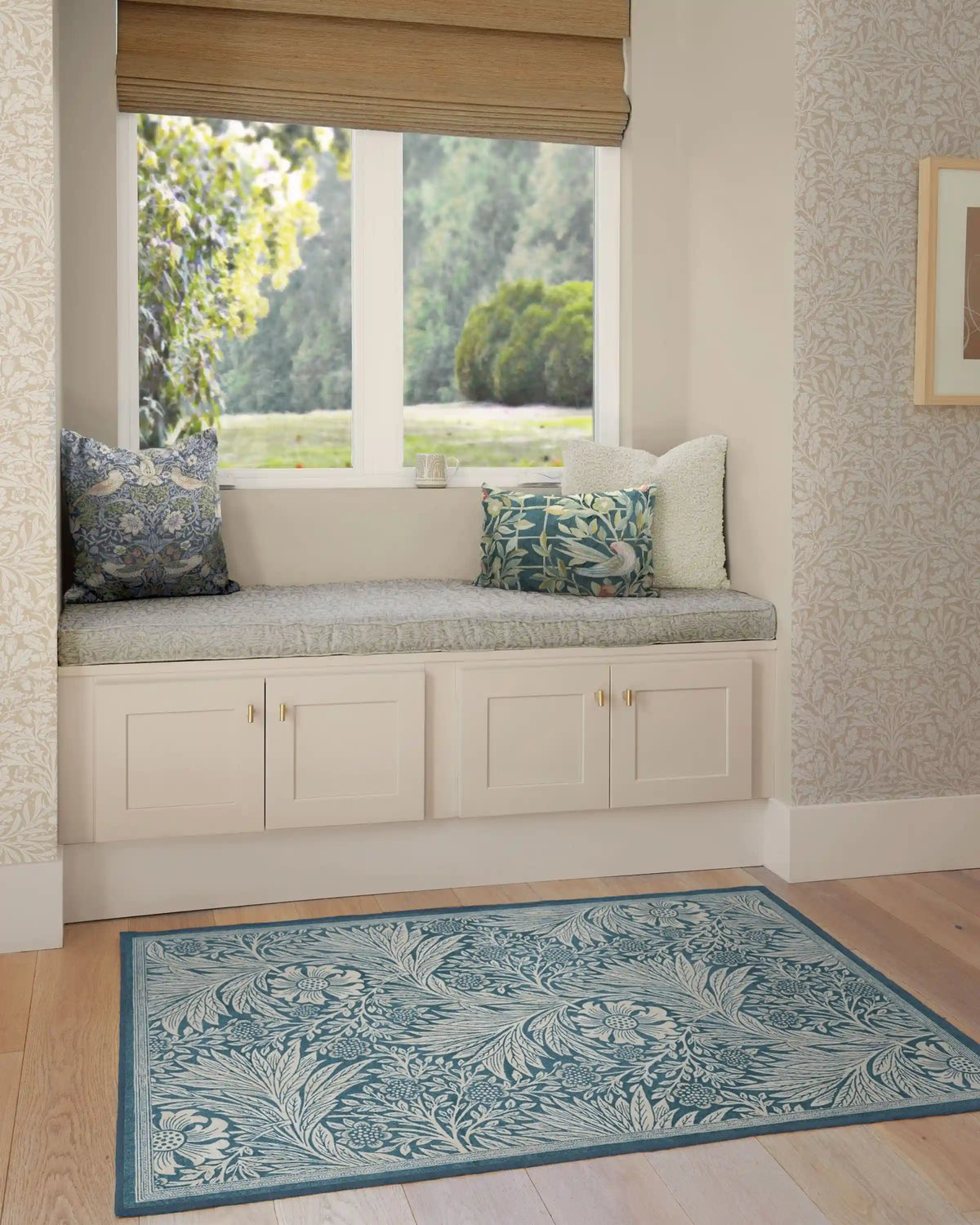 Marigold Blue Rug by Morris & Co.