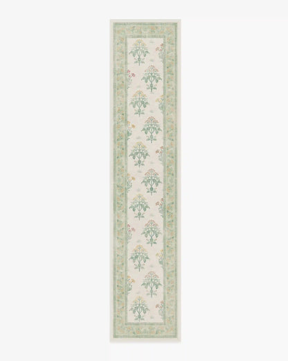 Meadow Sweet Ivory & Green Rug by Morris & Co.