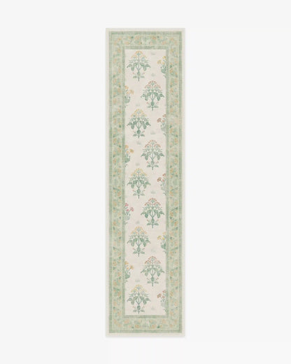 Meadow Sweet Ivory & Green Rug by Morris & Co.