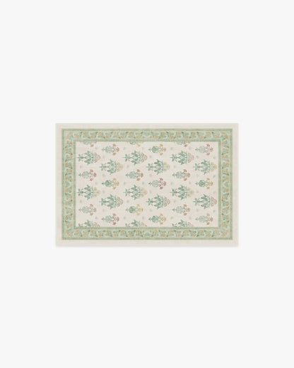 Meadow Sweet Ivory & Green Rug by Morris & Co.