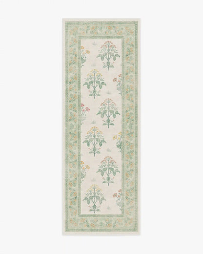 Meadow Sweet Ivory & Green Rug by Morris & Co.