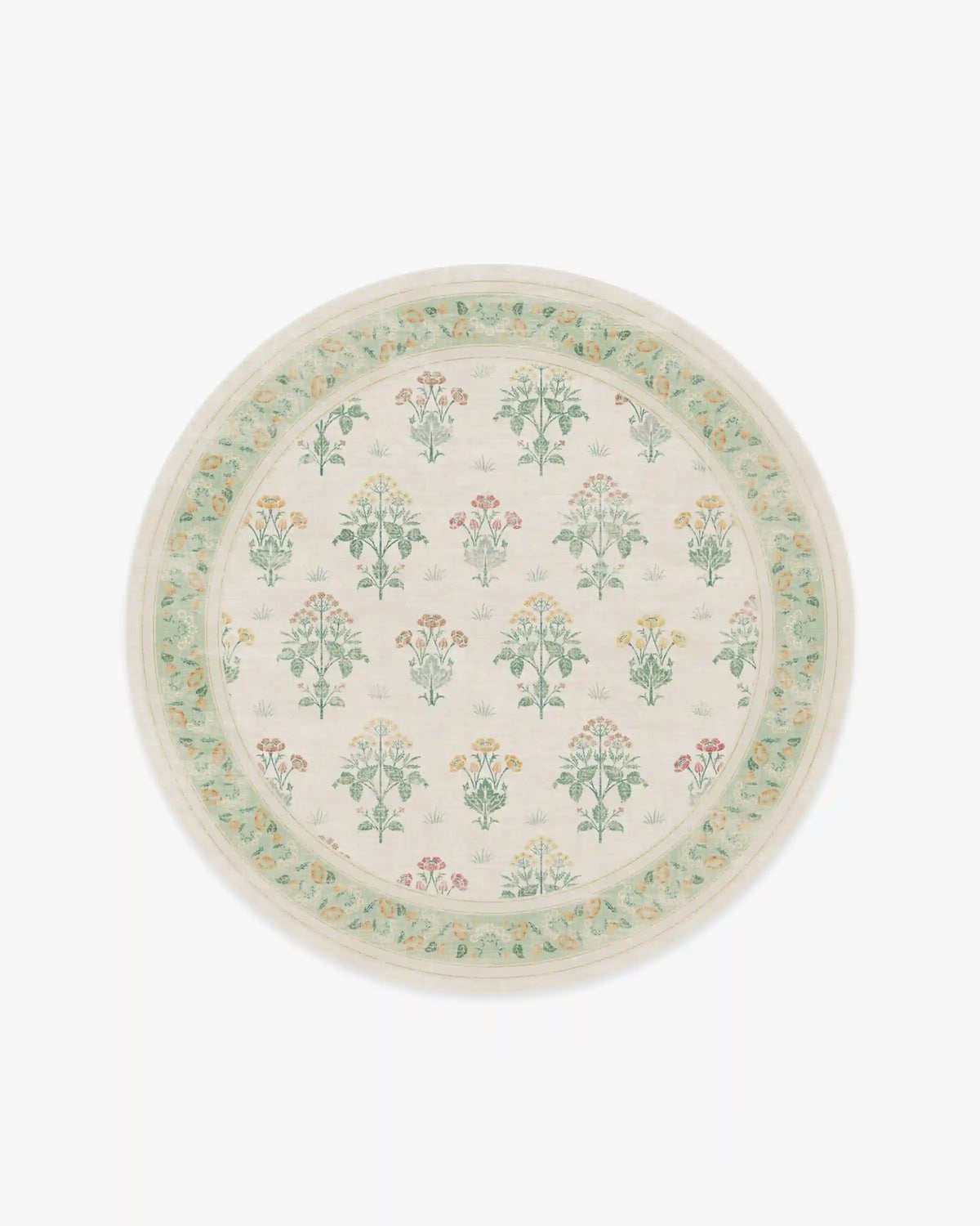 Meadow Sweet Ivory & Green Rug by Morris & Co.