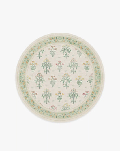 Meadow Sweet Ivory & Green Rug by Morris & Co.