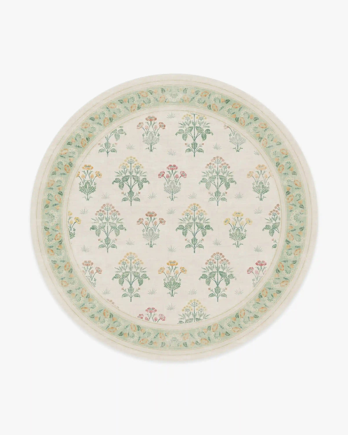 Meadow Sweet Ivory & Green Rug by Morris & Co.
