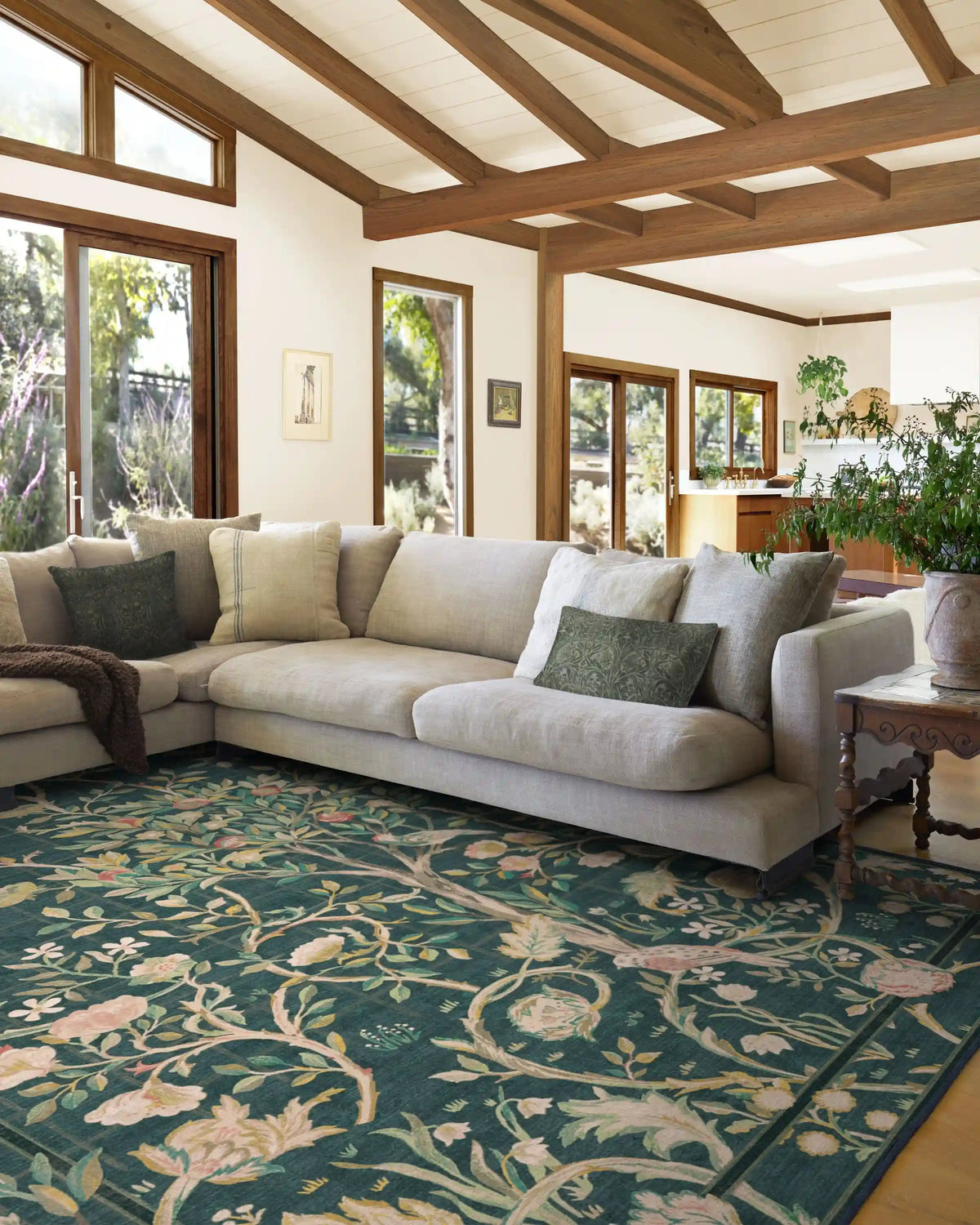 Melsetter Teal Green Rug by Morris & Co.