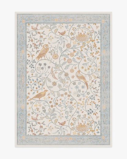 Newill Ivory & Blue Rug by Morris & Co.