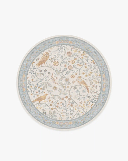 Newill Ivory & Blue Rug by Morris & Co.