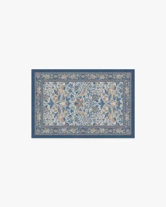 Strawberry Thief Indigo & Ivory Rug by Morris & Co.