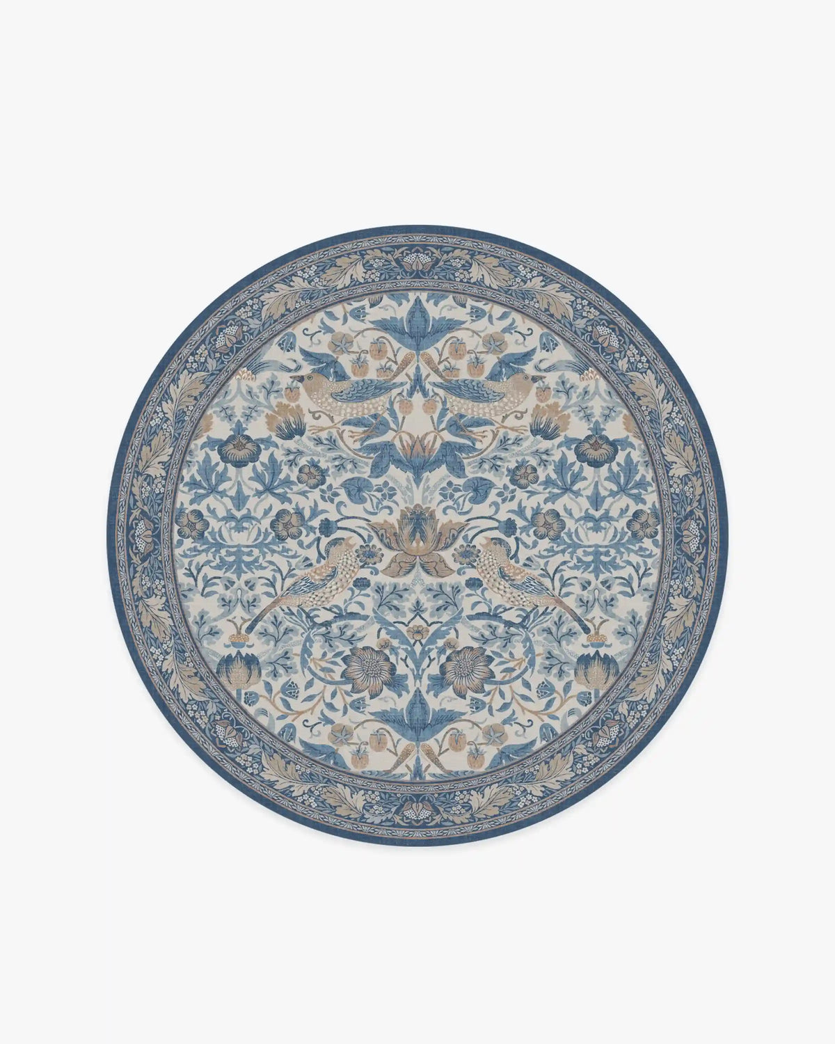 Strawberry Thief Indigo & Ivory Rug by Morris & Co.