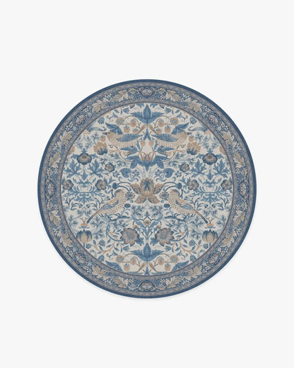 Strawberry Thief Indigo & Ivory Rug by Morris & Co.