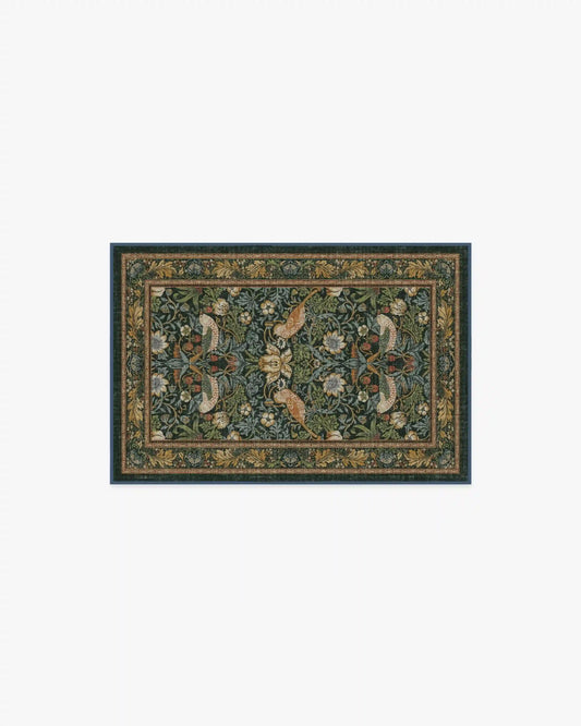 Strawberry Thief Indigo Rug by Morris & Co.
