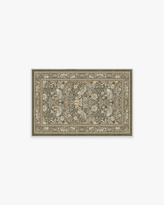 Strawberry Thief Stone Gold Rug by Morris & Co.